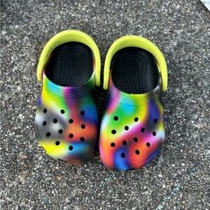 Multi colored crocs